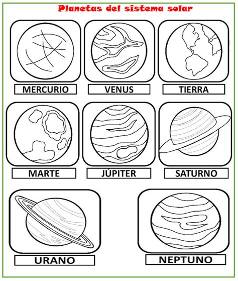 Fichas De Primaria El Sistema Solar