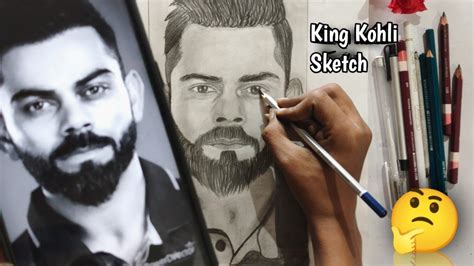 How To Draw Virat Kohli Sketch Step By Step Sheding Tutorial Art