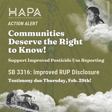 Action Alert Communities Deserve The Right To Know HAPA Hawai I