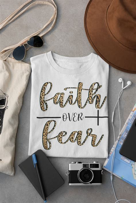 Faith Over Fear T Shirt Leopard Print Faith T Shirt Etsy