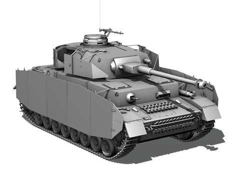 Sd Kfz Pzkpfw Iv Panzer Ausf H D Model Obj Ds Fbx C D Lwo