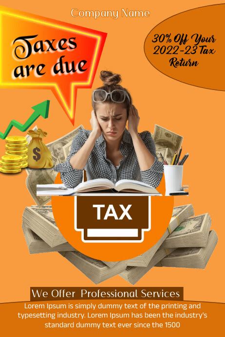 Tax Return Template Postermywall