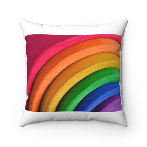 Almohada Arco Iris Almohada De Lanzamiento Del Arco Iris Etsy