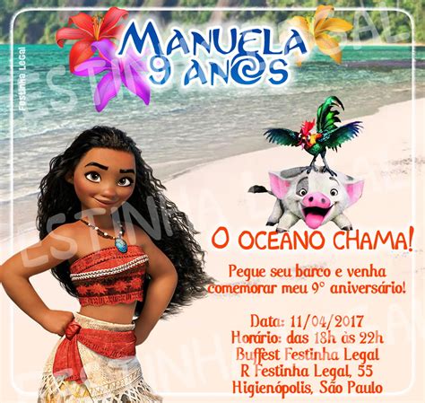 Convite Moana Ideias E Modelos Para Imprimir Festa Moana Convite Images