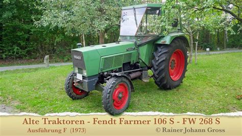 Alte Traktoren Fendt Farmer S Fw S Ausf Hrung F