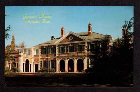 Governors Mansion Nashville Tenn Tennessee Vintage Postcard Pc