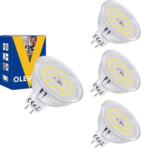 OLEVOLT LED Light Bulbs GU5 3 Natural White 4000K 550LM MR16 LED Spot