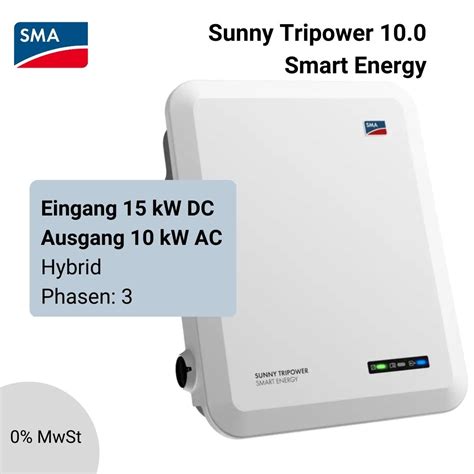 Sma Hybridwechselrichter Stp Smart Energy Varianten 10 Kw 44 Off