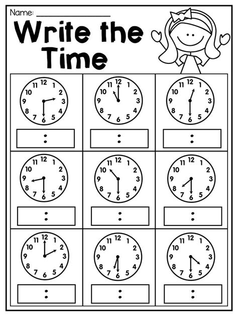 Telling Time To Half Hour Worksheets