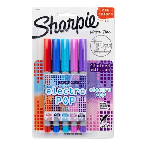 Sharpie Electro Pop Limited Edition Set Of 5 Markers Ultra Etsy