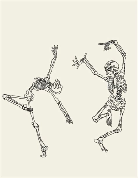 Two Skeletons Are Dancing In The Air