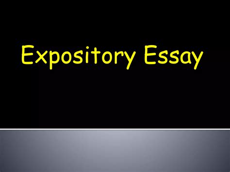 How To Write An Effective Expository Essay Ppt