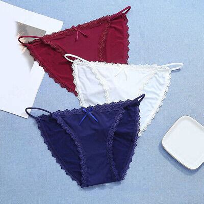 Sexy Satin Spitze Tanga Bikini Knickers Slips Höschen Dessous Volle Zurück eBay de