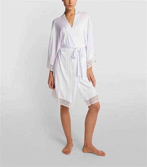 Eberjey White Colette Kimono Robe Harrods Uk