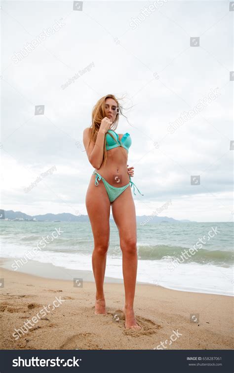 Attractive Bikini Female Long Blond Hair Stock Photo Shutterstock
