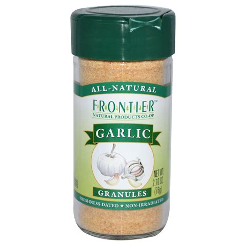 Frontier Natural Products Garlic Granules 2 70 Oz 76 G IHerb