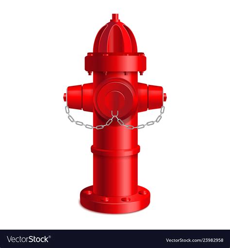 Realistic 3d Detailed Red Fire Hydrant Royalty Free Vector