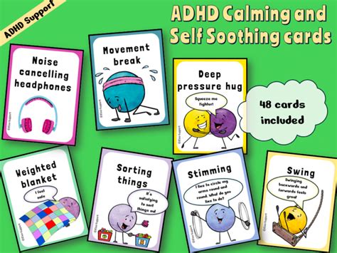 Adhd Calming And Self Soothing Cards Item 668 Elsa Support