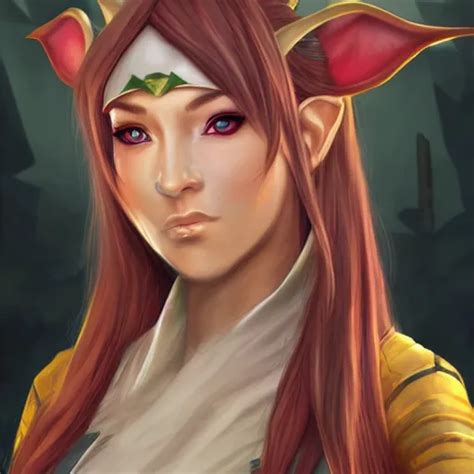 A Single Elven Kunoichi Girl Portrait Digital Art Stable Diffusion