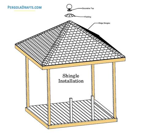 10×10 Square Gazebo Blueprints