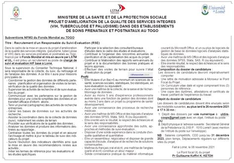 Lstm Recrute Responsable De Suivi Evaluation Rse Concoursn