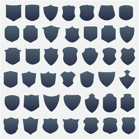 Shield Icon Set Simple Shield Logo Vector Illustration 11483725