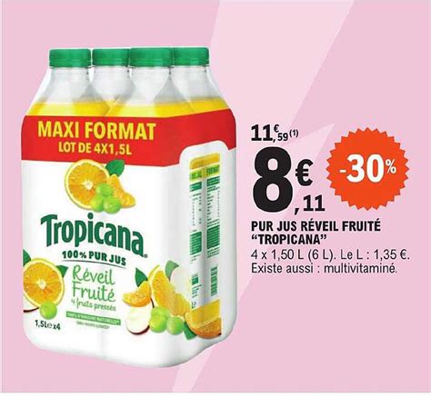 Promo Pur Jus Tropicana Chez E Leclerc ICatalogue Fr