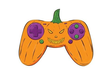 Halloween Pumpkin Video Game Controller Graphic By LooksGoodOnYou