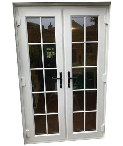 Swing Exterior White UPVC French Window 3 8 Mm Clear Glass At Rs 480