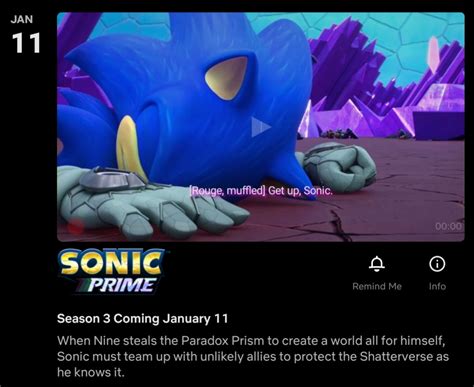 Sonic Prime Season 3 New Trailer Rsonicthehedgehog