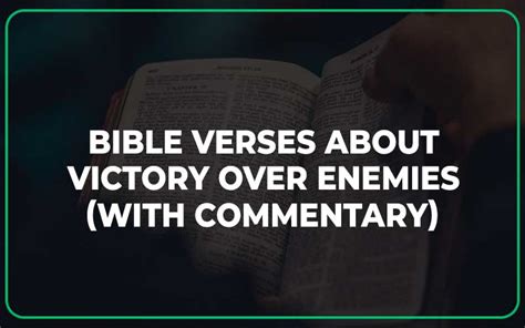 25 Bible Verses About Victory Over Enemies With Commentary