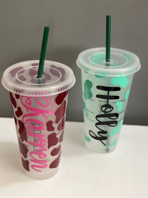 Personalised Starbucks 24Oz Plastic Reusable Cup Etsy