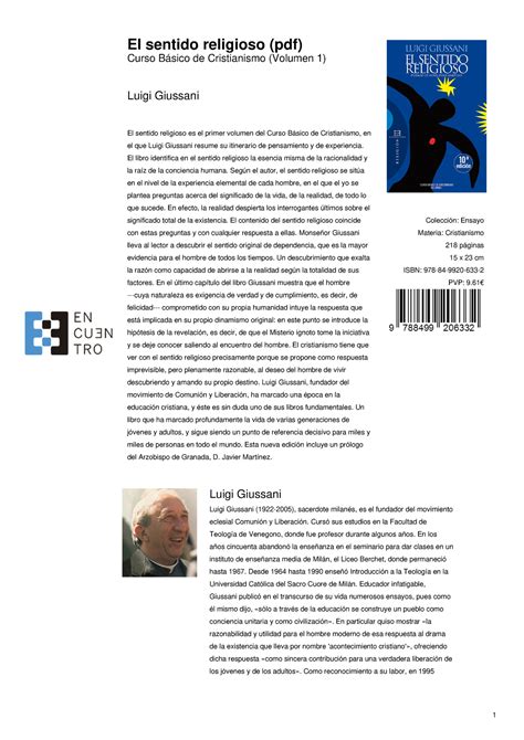 El sentido religioso pdf El sentido religioso pdf Colección Ensayo