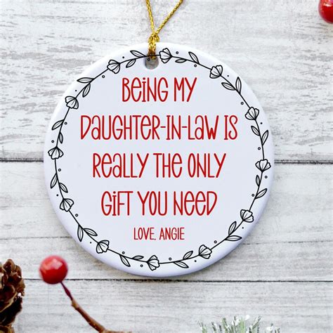 Personalized Daughter-in-law Christmas Ornament, Funny Daughter in Law Ornament, Daughter in Law ...