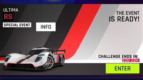 Asphalt Ultima Rs Special Event Begins Today Cars Needed Stage