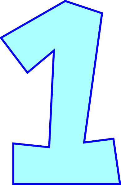 Blue Number 1 Clip Art - ClipArt Best