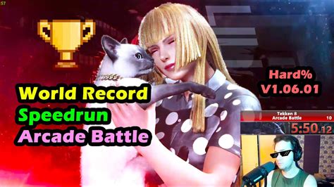 TEKKEN 8 Speedrun World Record Arcade Battle Hard 5 50 12 WR Lili