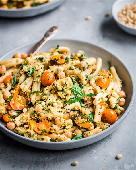 Creamy Vegan Zucchini Pesto Pasta Rainbow Plant Life