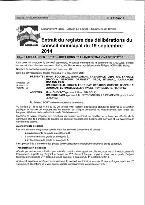 Calaméo Crolles Deliberation 114 2014 9 Tableau Des Postes J