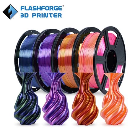 Flashforge New Dual Color Two Tone PLA Filament Silk Quantum Rainbow