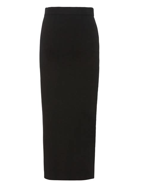 Knit Midi Pencil Skirt With Side Slit Banana Republic