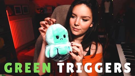 Asmr Green Triggers For Relaxation Youtube