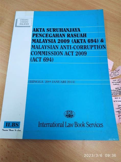 Buku Akta Sprm 2009 Akta 694 Hobbies Toys Books Magazines