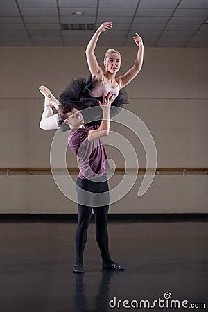 Ballet Partners Dancing Gracefully Together Stock Photo Image