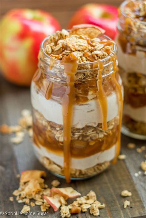 Caramel Apple No Bake Cheesecake Trifles Sprinkle Some Sugar