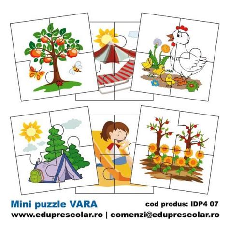 Mini puzzle anotimpul vara - Dezvoltare cognitiva | Eduprescolar.ro