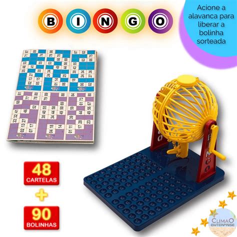 Jogo De Bingo Brinquedo Infantil Cartelas Bolinhas Globo E