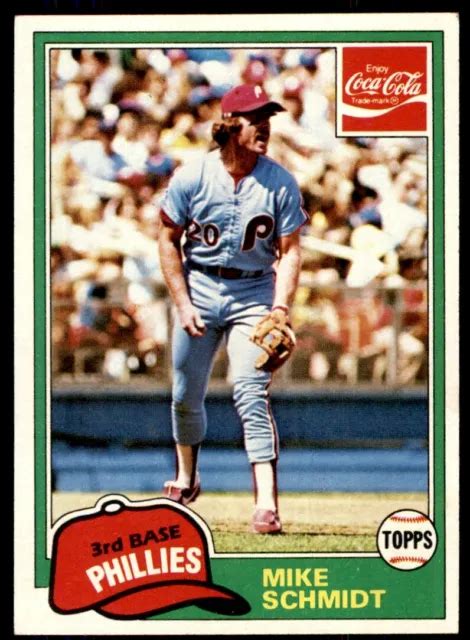 1981 TOPPS COCA COLA Philadelphia Phillies 9 Mike Schmidt Philadelphia