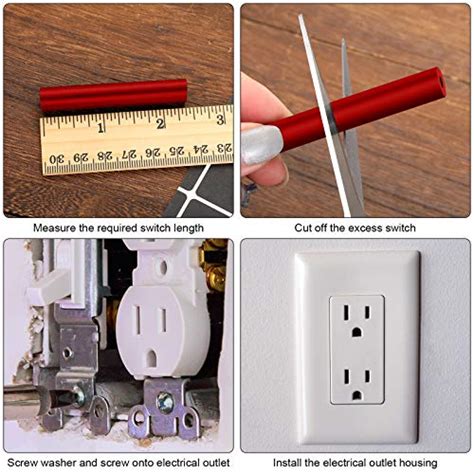 24 Pieces Electrical Outlet Extender Kit Include 12 Pieces Switch And Receptacle Screw Round