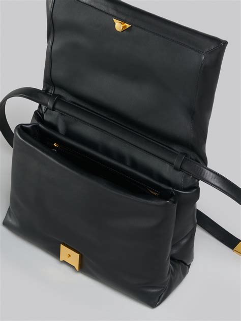 Large Black Calfskin Prisma Bag Marni